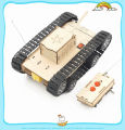 Remote Control Stem Educational Toy Tank Model Technology Experimental Science Wooden Steam DIY Assemble Puzzle Teaching Aids. 