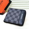 Wallet for Men | Boweisi Style High-Quality Wallet | Check Design Wallet | Spacious Wallet | Top Zipper | Cardholder. 