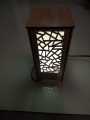 Table Lamp, Wooden Square Laminated MDF, Laser Cut, Home Decor. 