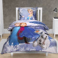 Elsa and Anna Frozen Disney Character 100% Cotton Single Bed Duvet and Pillow Cover for Kids  Quit Cover  Comforter Cover. 