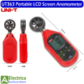 UT363 Handheld Mini Digital Anemometer Wind Speed Measurement Temperature Tester LCD Display Air Flow Speed Wind Level by electrica. 