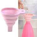 Novelty silicone folding funnel telescopic long Style funnels for household liquid dispensing Kitchen Gadgets blue. 