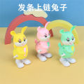 Children's wind up toys Key Operated Push Toys For Kids -Dino - Chick- Rabbit - Squirrel - Parrot - Cow - Deer - Camel - Panda Chabi Wale Khilone Clockworks Jumping Wind Up Toys, Gift for Toddler Kids Easter Egg Hunt Basket Goody Bag Stuffer Filler. 