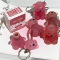 Lip&Cheek Two Use Cute Bear Keychain Lip Mud Matte Velvet Blush Lipstick Waterproof Long Lasting Non-Stick Cup Lip Gloss. 