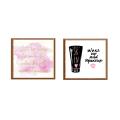 2 PCS Girls Room Salon Modern Motivational Quotes frame, 7x7 inch Glass front with FREE Print, Customized Photo Frames Photo Wall Decoration Photo Frame Wall Art Hanging Home Decoration Picture Gallery for Living Room Study Room. 