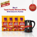 Tapal Family Mixture 900g x4 +Electric Kettle Bundle Offer. 
