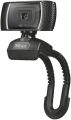 Trust Trino HD Webcam with Microphone, 1280x720, 30 FPS, Universal Stand, USB, Web Camera with Photo Button for Streaming, Video Calling, Skype, Teams, Zoom, PC, Computer, Laptop, Mac - Black. 