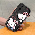 TA for Infinix Note 12 G96 Back Cover Soft Square Ladder Hello Kitty Pattern Cases Silicone Camera Protection Phone Case. 