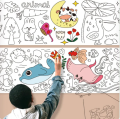 Kido Kraze Children's Drawing Roll, Coloring Paper Roll for Kids, Sticky DIY Painting Drawing Paper Rolls for Toddler, For Wall Coloring Paper Stickers. 
