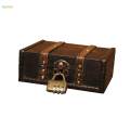 Retro Style Treasure Box Wooden Jewelry Storage Box Jewelry Box for Earrings Brooches. 