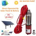 DC 24 Volt Solar and Battery Operated Water Pump Motor for Tubewell Borewell Boring. 