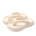 New non-slip sandals stepping on feeling anti-slip PVC thick-soled trendy ins flip-flops women's soft sandals. 