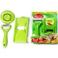 Miracle Peeler 2 In 1 Julienne Peeler Mandolin Vegetable Slicer Cutter. 