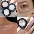 Aurora Purple Blue Highlighter Palette Makeup 3 Colors Lasting Glitter Eyeshadow Face Contouring Illuminator Highlight Cosmetics. 