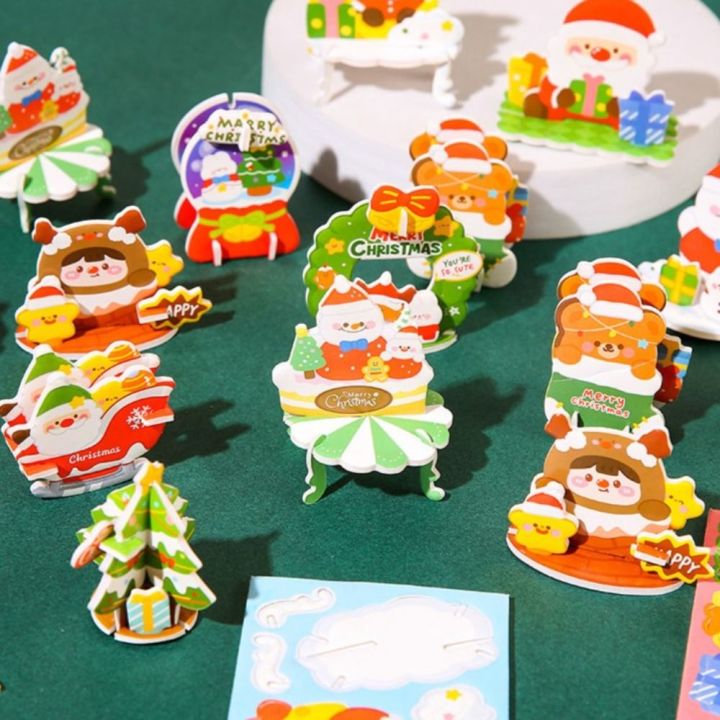 Learning Santa Claus Christmas 3D Puzzle Christmas Tree Snowman DIY ...