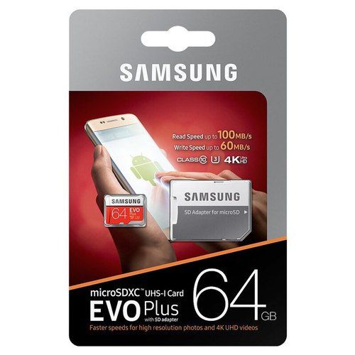 Memory%20Card%2064%20GB%206%20Month%20Warranty%20samsung%20%20speed%20100mb/s%20SD%20Adapter%20Included%20-%20Image%202