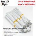50 Pieces 10cm Heat Proof Wires Connecting Jumper Wire Extension Cable Circuit For Board Soldering DIY Projects For Using LED Light Repairing. 