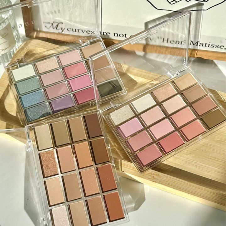 JADED Neon Sixteen Eyeshadow Palette, Korean Light Complexion, Low Saturation, Pseudo Plain Makeup, Pearlescent Matte, Affordable Eyeshadow