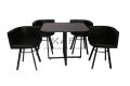 Space Saving Dining Table Full Black - 4 person. 
