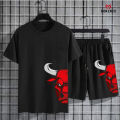 Red Bull Short Tracksuit For Men and Women with T-Shirt and Trouser 2 piece. 