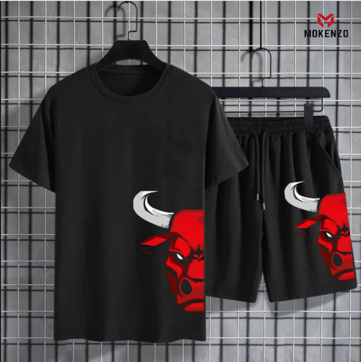Red Bull Short Tracksuit For Men and Women with T-Shirt and Trouser 2 piece
