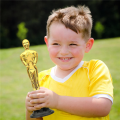 12 Pack Plastic Gold Award Trophies for Party Decorations, Party Favors, Movie Night Party Favor, School Award Durable Easy to Use. 