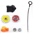 beyblade metal fusion clash of tornado speed top 2 Launchers and 4 Bey set. 
