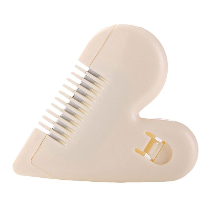 Mini Hair Cutter Comb Pubic Hair Trimmer With Blades Cute Heart-Shaped Manual Hair Cutting Comb For Thick And Thin Hair Bangs St