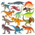 6 Pcs Large Size - Dinosaur World Jurassic Park - Wild Animal Figure Jungle Zoo Toy Set For Kids Boys and Girls - 7cm / 6.8 Inch. 
