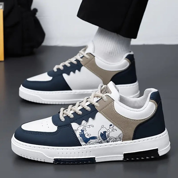Sneakers%20for%20Men,%20All%20Season%20PVC%20Casual%20Style%20Sports%20Hiking%20Sneakers%20Blue%20&%20Beige%20Green%20Available%20-%20Image%203