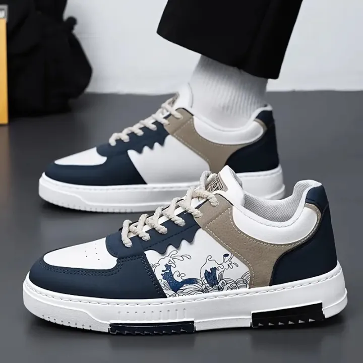 Sneakers%20for%20Men,%20All%20Season%20PVC%20Casual%20Style%20Sports%20Hiking%20Sneakers%20Blue%20&%20Beige%20Green%20Available%20-%20Image%203