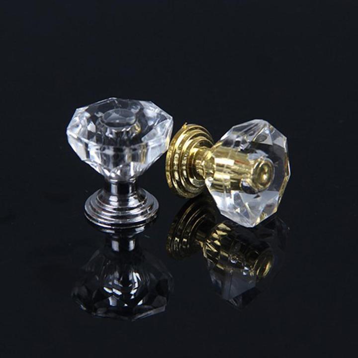 10Pcs Acrylic Crystal Knobs Cupboard Drawer Pull Handle Door Knob Diamond Cabine Sunlight Super Store