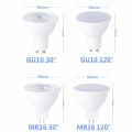 【Topnotch Store】GU10 MR16 Led Bulb Spotlight 220V Natural Light Nature 4000k Cool White 6500k Warm White Dimmable Cob Lamp 6W. 