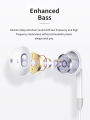 Langsdom V6 Hands Free Earbuds Earphones with Mic Good Bass Volume Control Headphones with Storage Bag for Devices of 3.5mm Jack. 