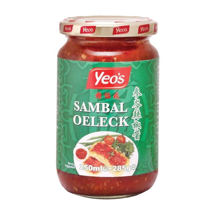 Yeo's Sambal Oelek CHILI SAUCE  IMPORTED AND ORIGINAL 250m l (285G)