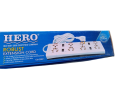 Universal Electrical Power Extension Board Heavy Duty 4 switch socket sets with On/Off Buttons and Indicators,  3000W Capacity, High Quality Master Male Plug, Extension board with 4 Multi Socket sets with button and 5 Meters 15ft Heavy Duty Copper Wire. 