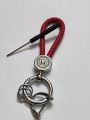Honda (NEW) Thick Rope Metal Car Honda Logo / Monogram Keychain with Keyring for Honda City Civic Accord BR-V CG 125 CD 70 - Fashion Auto Decoration Premium - Red/Silver. 