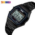 SKMEI Fashion Ladies Waterproof Stainless Steel Backlight Alarm Chrono Digital Watches for Women 1123. 