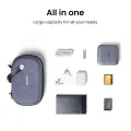 UGREEN Travel Case Gadget Bag Small Portable Electronics Accessories Organizer Travel Carry Hard Case Cable Tidy Storage Box Pouch with Double Layer Double Zipper Snap Hook Carrying Strap. 