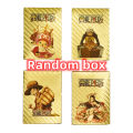 Emotion HENG 55Pcs/Box ONE PIECE Gold foil card Anime Luffy Zoro Shanks Trading Proxy Collection Card for Children Gift Toys. 
