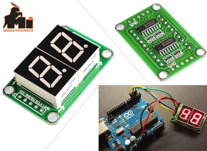 74HC595 Tube 7 Segment Digital Display Arduino Static Drive 2 Digit Seven Segment Tube LED Display screen