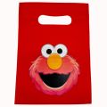 SESAME STREETS THEME GOODY BAGS - PACK OF 10 GOODY BAGS - SESAME STREETS FABRIC MATERIAL GIFT BAGS. 