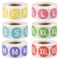 3000 Pcs Clothing Size Sticker Labels 2.5cm Colorful Coded Adhesive Labels Round Sticker Labels (XS, S, M, L, XL, XXL). 