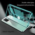 Biruiqu For VIVO V20 Magnetic Absorption Case Metal Frame Shockproof Double Sided Tempered Glass Magnetic Case Cover. 