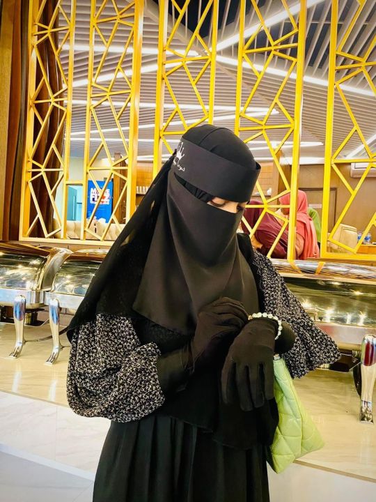 Queen Saudi Niqab High-Quality Women's Face Covering Traditional Islamic Headwear