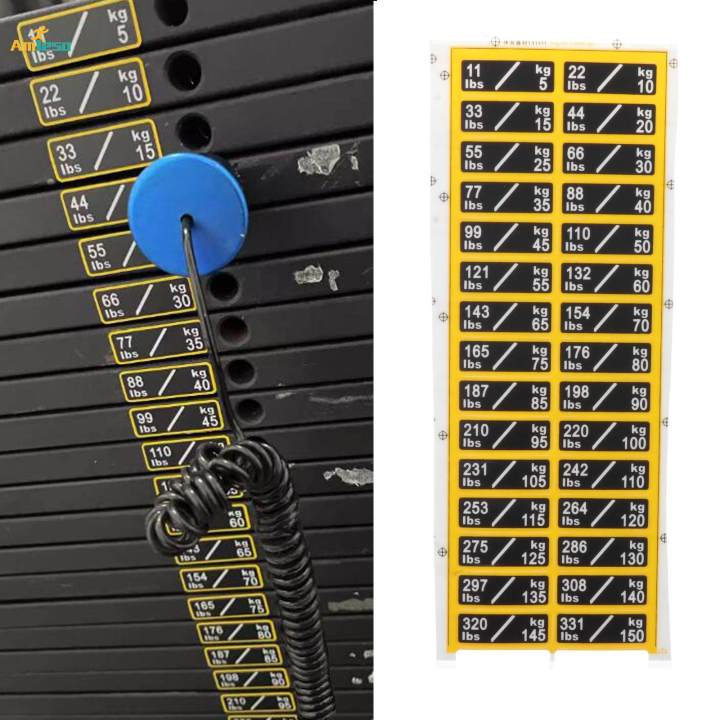 Weight Stack Labels 5kg to 150kg Self Adhesive Weight Stickers for ...