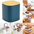 SAJEES 4-Layer 360 Degree Rotating ROUND Jewellery Organizer Box. 