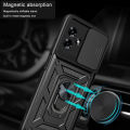 icasecover For Infinix Hot 30 / Hot 30i / Hot 30 Play Case Hard Sliding Lens Camera Protection Stand Holder Back Phone Cover. 