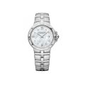 Raymond Weil Womens Parsifal Silver Stainless Steel Quartz (8) Diamonds White Mother of Pearl Dial Silver Steel Bracelet Watch-RW5180-ST-00995. 