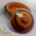 clay karahi large beautiful design healthy cooking. 